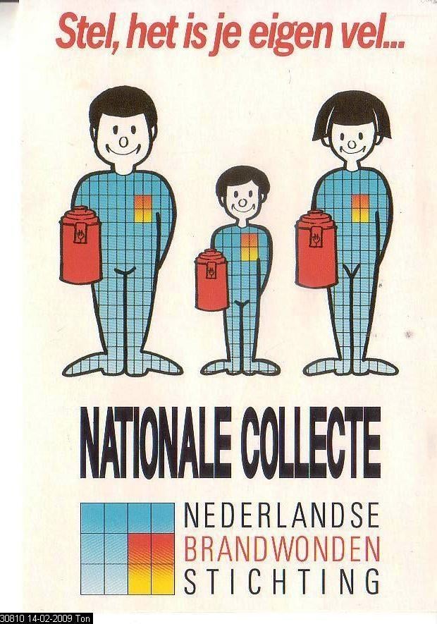 Ansichtkaart	Brandwondenstichting	Nationale Collecte, Verzenden, 1980 tot heden, Ongelopen, Overige thema's