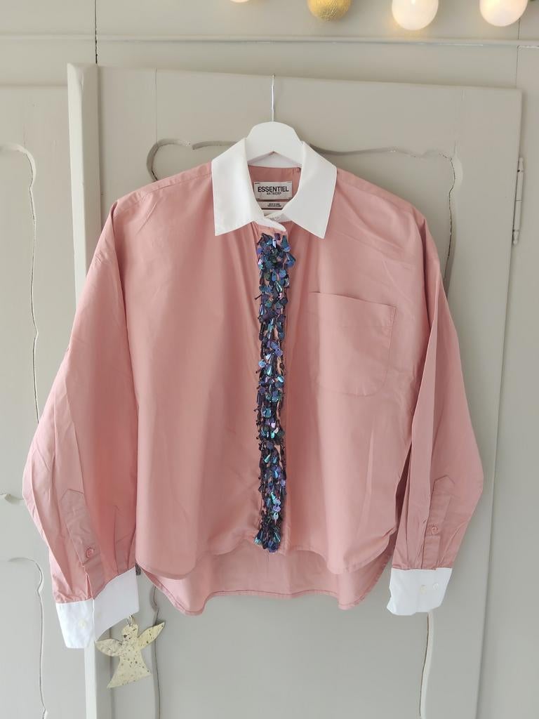Essentiel Antwerp, blouse. Maat XS. Valt ruim., Kleding | Dames, Ophalen of Verzenden, Zo goed als nieuw, Essentiel Antwerp, Roze