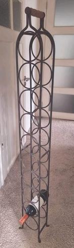 Retro smeedijzeren Wijnrek voor 10 Flessen, Huis en Inrichting, Woonaccessoires | Wijnrekken, Ophalen, Gebruikt, 5 tot 15 flessen