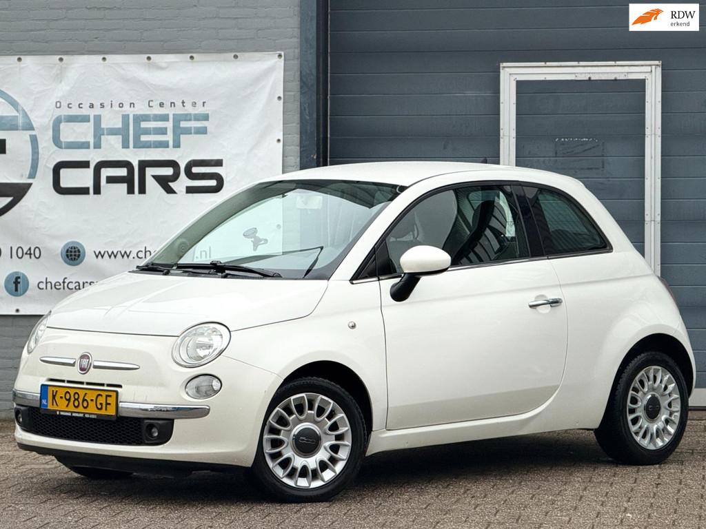Fiat 500 1.2|NWE APK|AUTOMAAT|AIRCO|PDC|BOEKJES|ORIGINELEKM!, Auto's, Fiat, Euro 5, Gebruikt, 4 cilinders, Wit