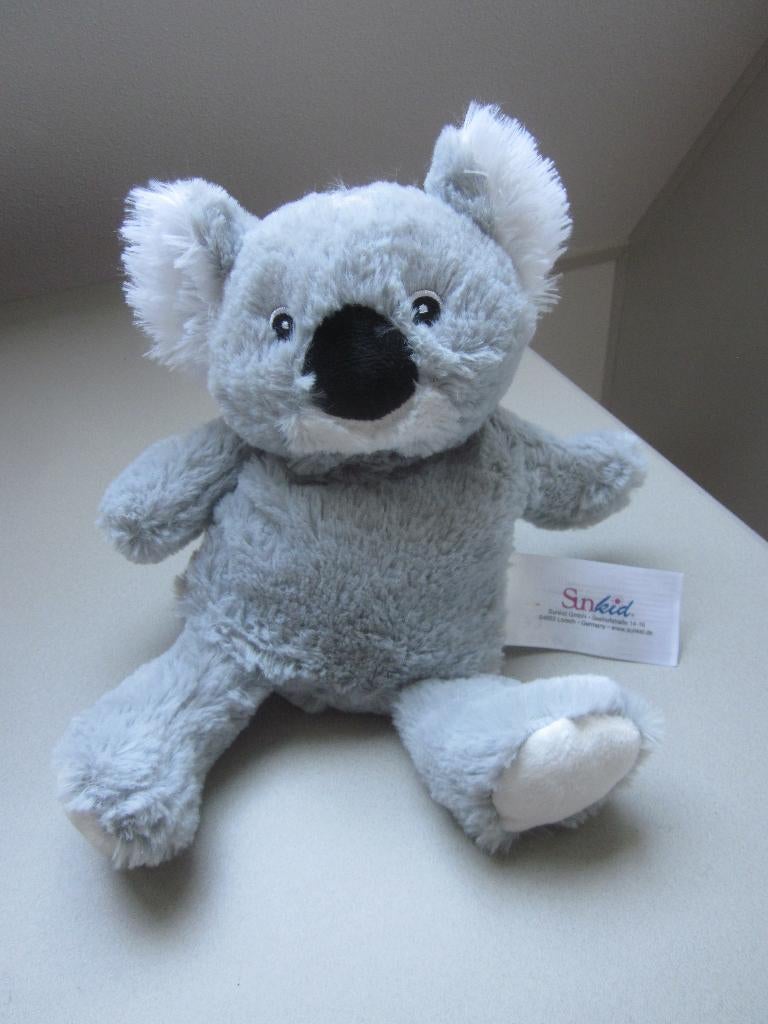 Sunkid lichtgrijs-wit zacht pluche Koala + warmte pittenzak, Overige merken, Overige karakters, Beer, Grijs