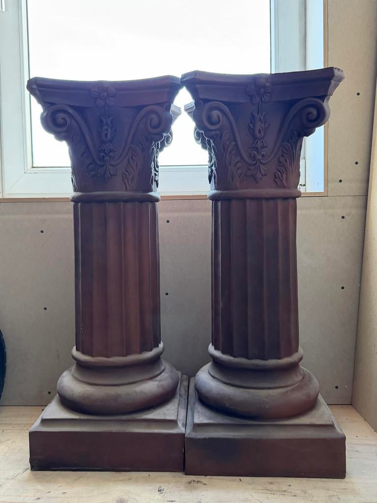 2 vintage barok zuilen, Ophalen, Gebruikt