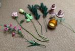 Pakket woonaccessoires o.a. Kandelaar Windlicht Kunstbloem, Ophalen of Verzenden