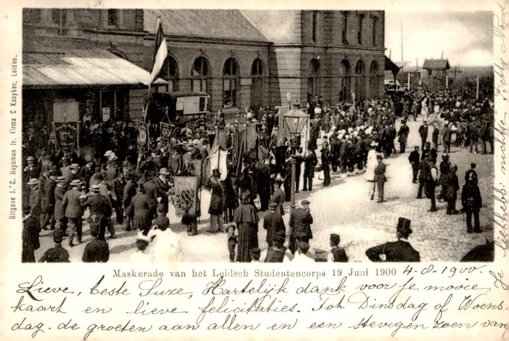 Leiden  maskerade vd Leidsch Studentencorps 18-6-1900! # 930, Verzenden, Voor 1920, Gelopen, Zuid-Holland
