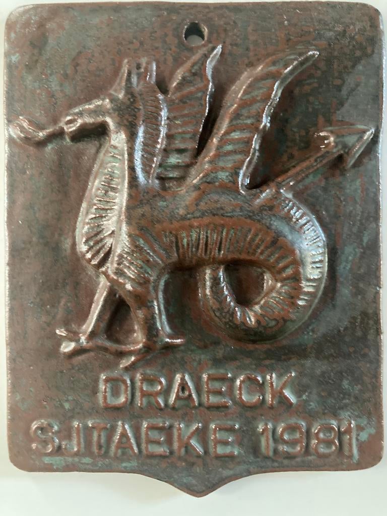 Beesel Draaksteken St. Joris en de Draak 1981 Tegel Keramiek, Verzenden