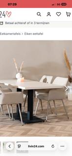 Eettafel melamine beige japandi  160 x 80 cm NIEUW 499 euro, Huis en Inrichting, Tafels | Eettafels, Kunststof, Nieuw, 150 tot 200 cm