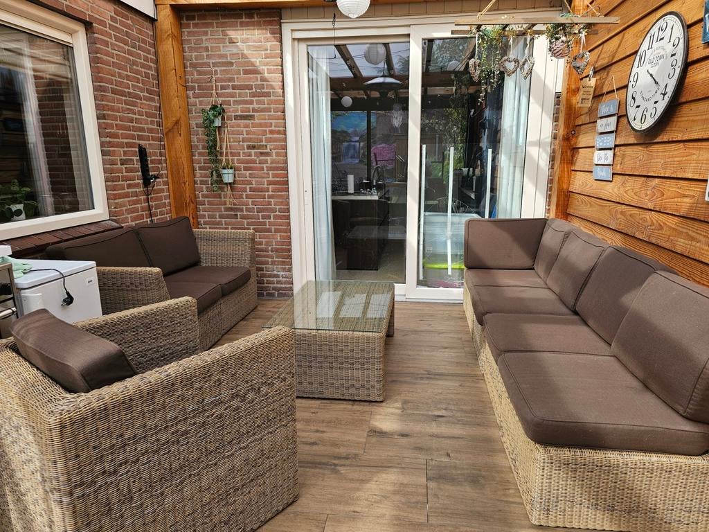 Seasons outdoor loungeset 7-persoons, Ophalen, Loungeset, Wicker, 7 zitplaatsen