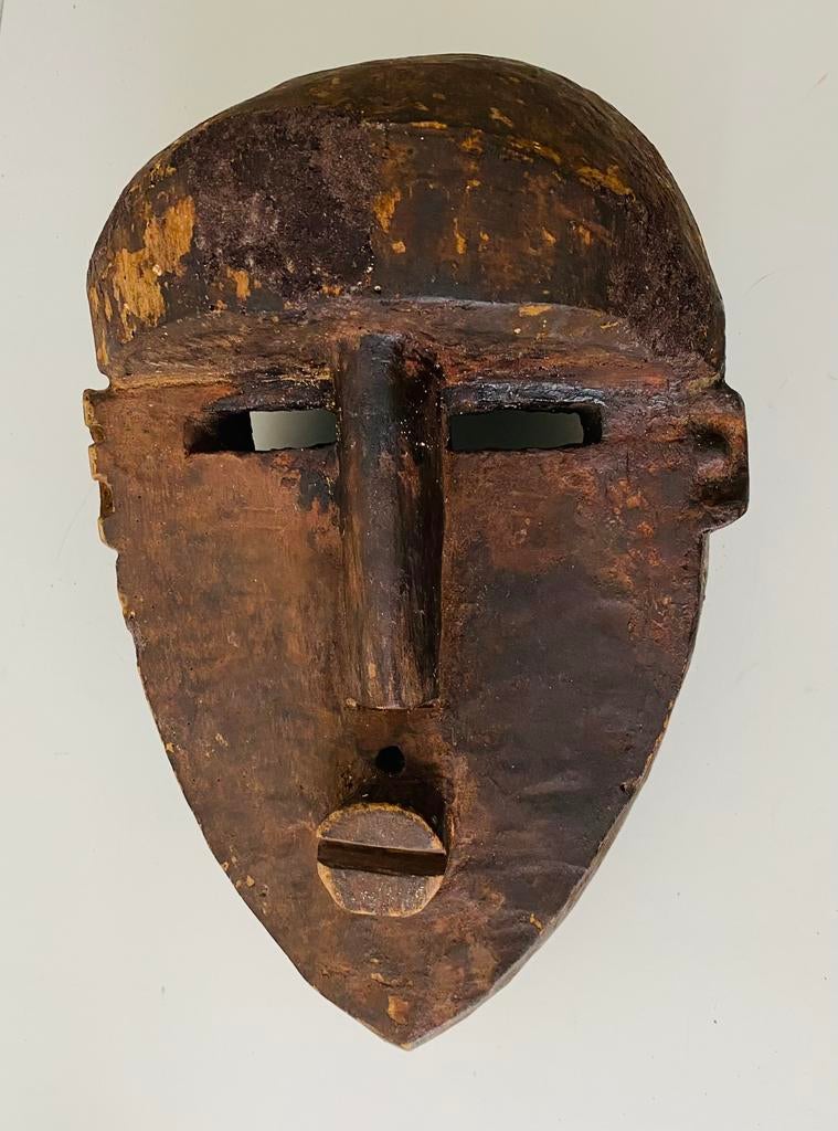 Afrikaans houten masker van 35 cm, Gebruikt, 20 cm, Hout, Onbekend