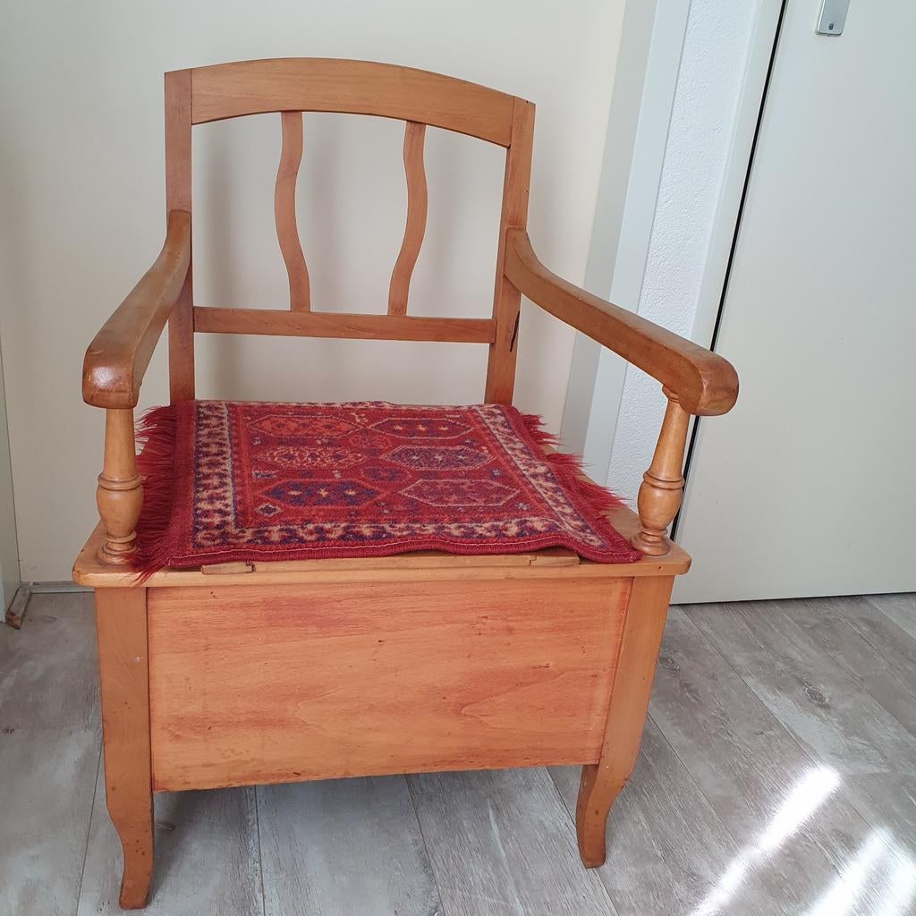 Stoel antiek, Huis en Inrichting, Stoelen, Ophalen, Gebruikt, Bruin, Eén