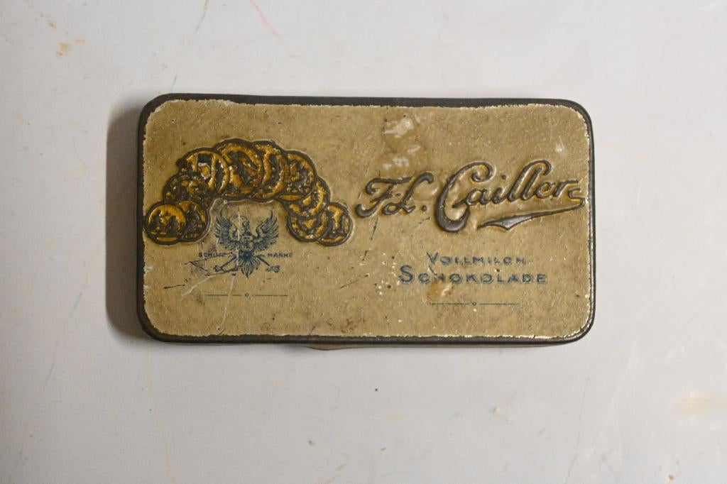 cailler chocolade blik duitsland jaren 20-30 FL Cailler, Ophalen of Verzenden, Gebruikt, Overige, Overige merken
