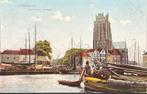 Dordrecht, grote kerk met bomkade, Ophalen of Verzenden, Voor 1920, Ongelopen, Zuid-Holland