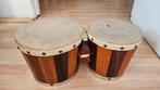 Vintage Bongo Drums - Houten Percussie Instrument, Ophalen of Verzenden, Trommel