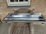 wasbak/wastrog/spoelbak RVS Franke 1.20 m met 2 mengkranen, Ophalen, Zo goed als nieuw, Rvs, Wastafel