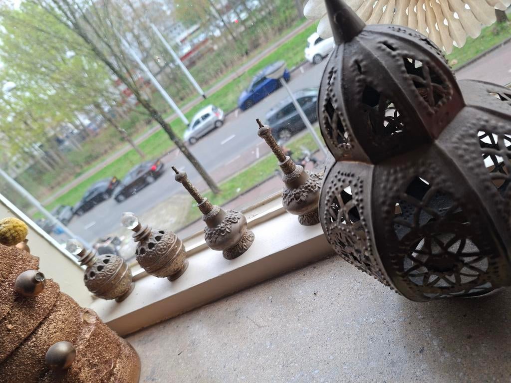 oosterse vaasjes, zelf gespoten, Ophalen