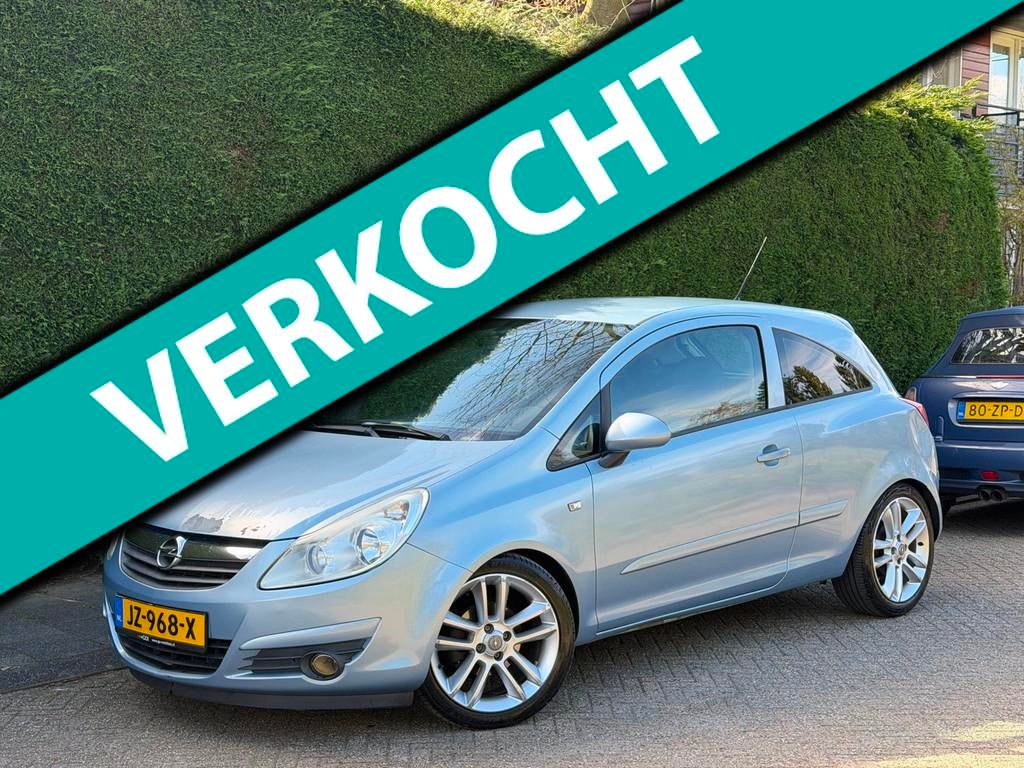 Opel Corsa 1.4-16V Enjoy INRUILKOOP/RIJDGOED/AIRCO/APK 5-26, Voorwielaandrijving, Stof, 4 cilinders, Blauw