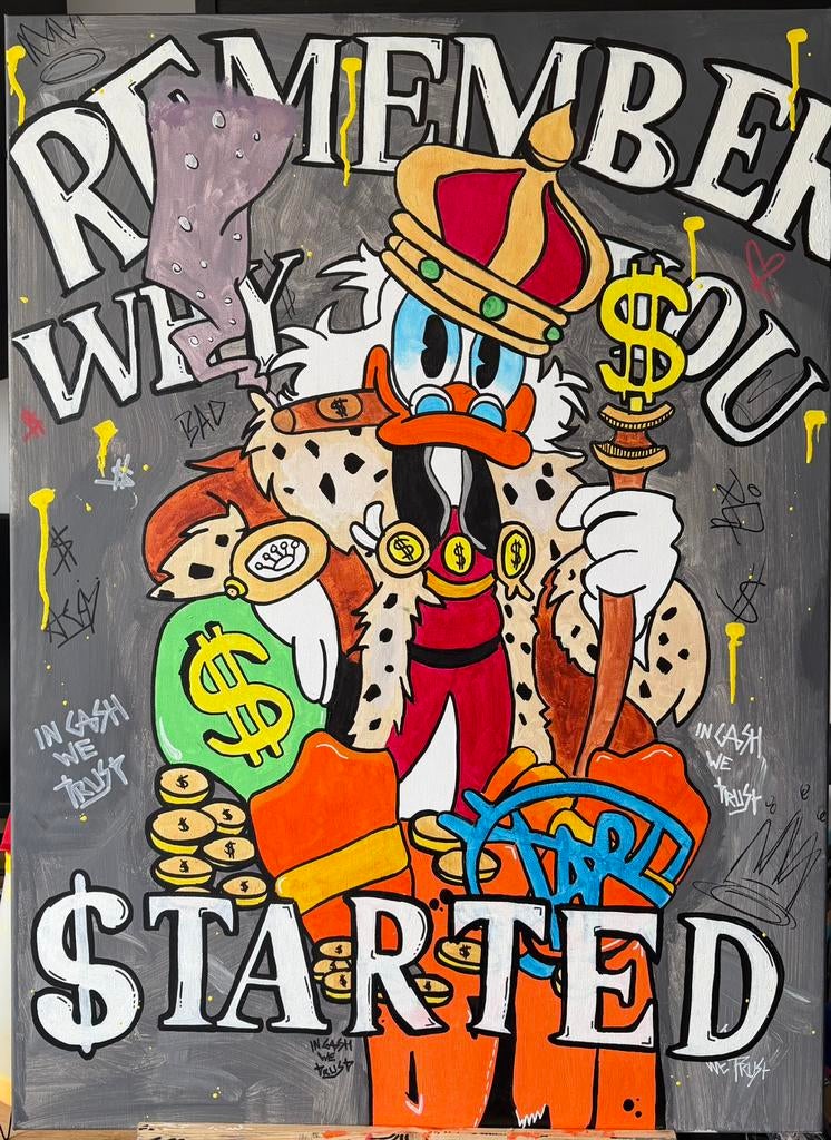 Dagobert duck pop art, Ophalen of Verzenden