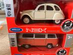 Schaalmodellen: VW Bus T2 & Citroën 2CV - Nieuw in verpakkin, Overige merken, Auto, 1:32 tot 1:50, Nieuw