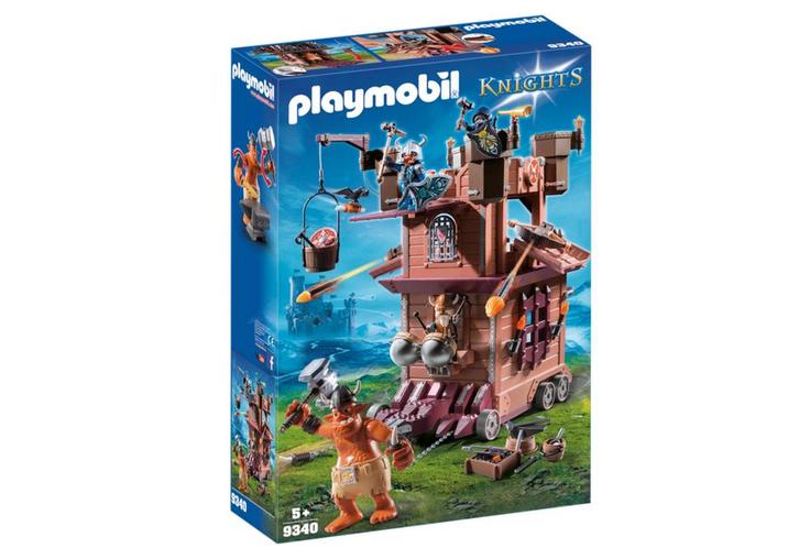 9340 mobiele aanvalstoren van de dwergridders / ridders, Kinderen en Baby's, Speelgoed | Playmobil, Nieuw, Complete set, Ophalen of Verzenden