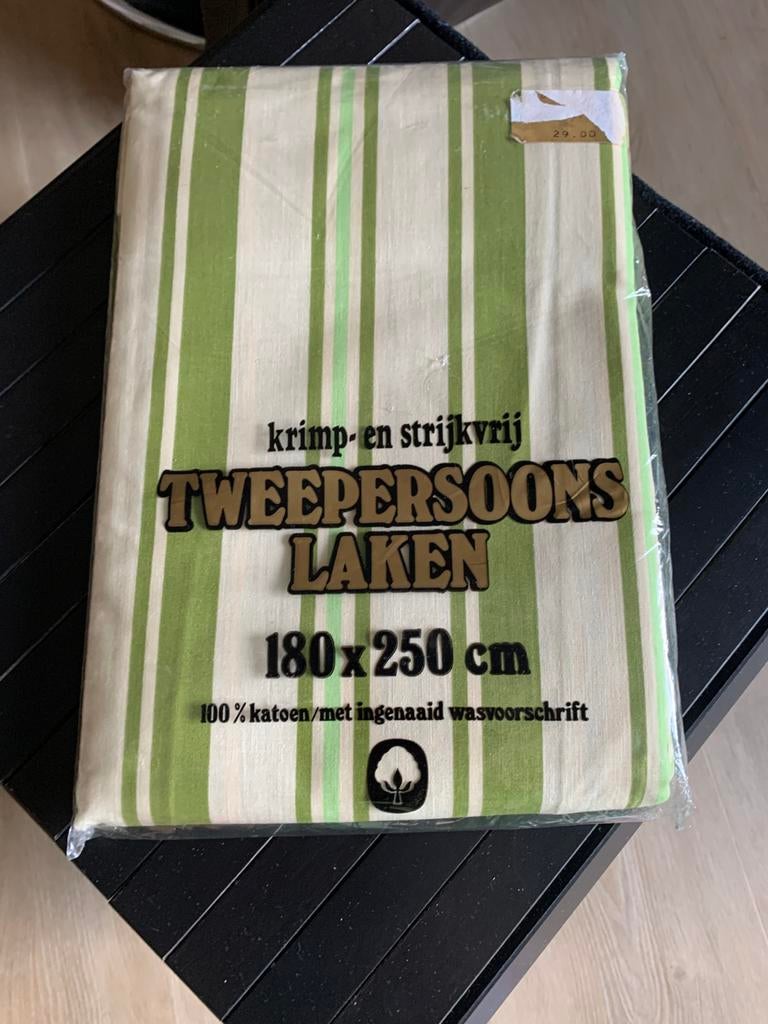 2 pers krimpvrij katoen + 2 slopen, Huis en Inrichting, Slaapkamer | Beddengoed, Tweepersoons, Ophalen of Verzenden, Zo goed als nieuw