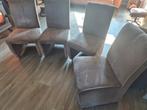 4 eetkamerstoelen kleur taupe gebruikt kunnen nog wel een ro, Ophalen, Overige kleuren, Vier, Stof