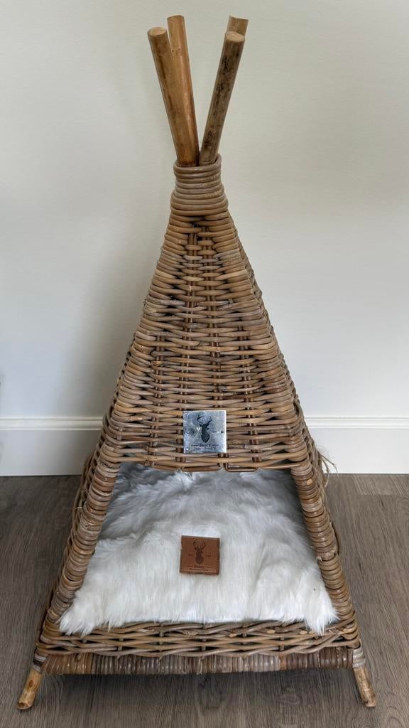 Boony tipi incl kussen wit, Ophalen, Riet