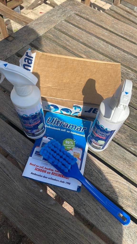 Tent cleaner en protector, Ophalen, Schoonmaakmiddel