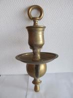 Messing wand kandelaar, Ophalen, Koper of Brons