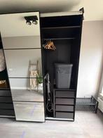 2x IKEA PAX kast 200x236 cm - zwart met spiegel schuifdeuren, 100 tot 150 cm, 200 cm of meer, Zo goed als nieuw, 50 tot 75 cm
