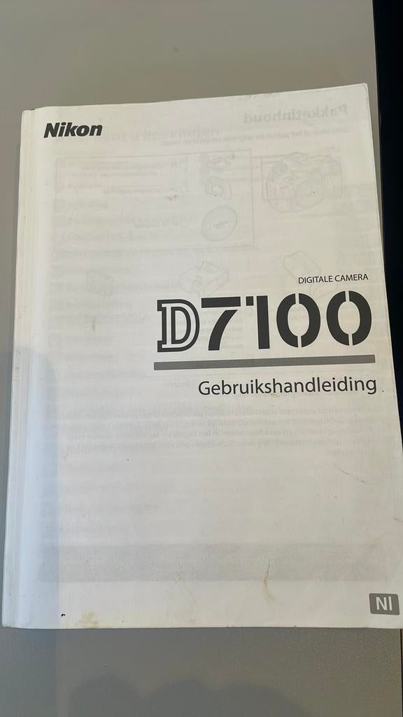 Nikon d7100. Gebruikshandleiding, Ophalen of Verzenden, Gelezen, Overige onderwerpen
