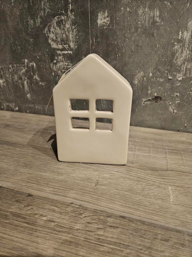 Kaarsenstandaard huisje Long Island Living, Ophalen, Overige materialen, Wit, Nieuw