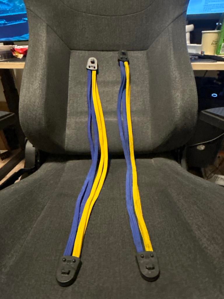 NS thema spanbanden fiets - Geel/Blauw, Ophalen, Gebruikt