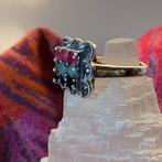 Robijn smaragd spinel beschermt liefde passie geluk vintage, Nieuw, Ophalen of Verzenden, 17 tot 18, Dame of Heer