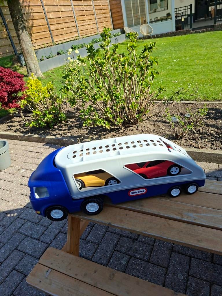 Little Tikes Autotransporter met 2 auto's, Ophalen, Zo goed als nieuw