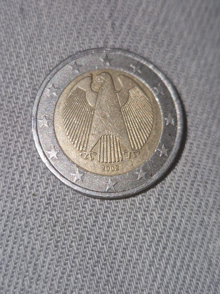 Zeldzame 2 euromunt Duitsland 2002 J, Ophalen, Duitsland, 2 euro