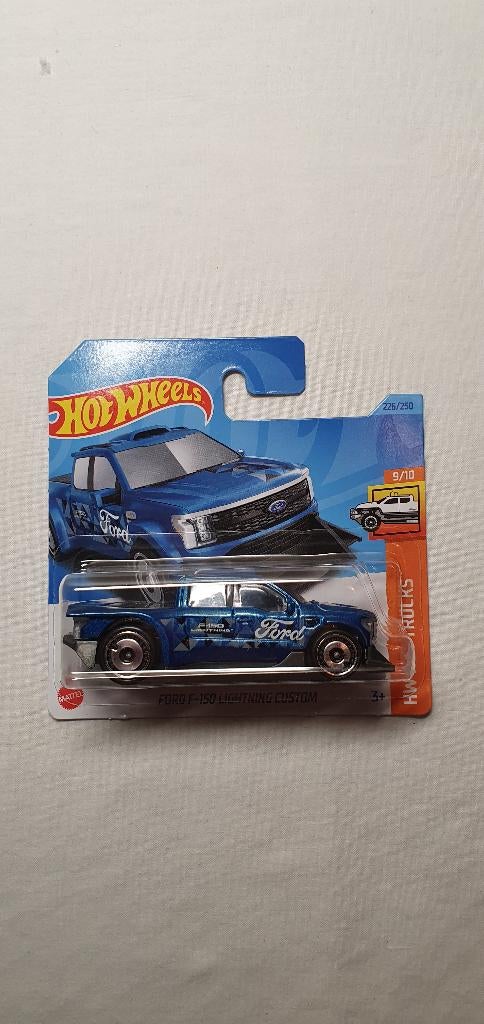 Hot Wheels Ford F-150 Lightning Custom blauw, Ophalen of Verzenden, Nieuw, Auto