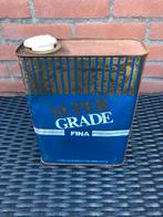 Oud FINA Super Grade blik. Olie 2 ltr. Motor oil., Ophalen of Verzenden, Gebruikt, Overige typen