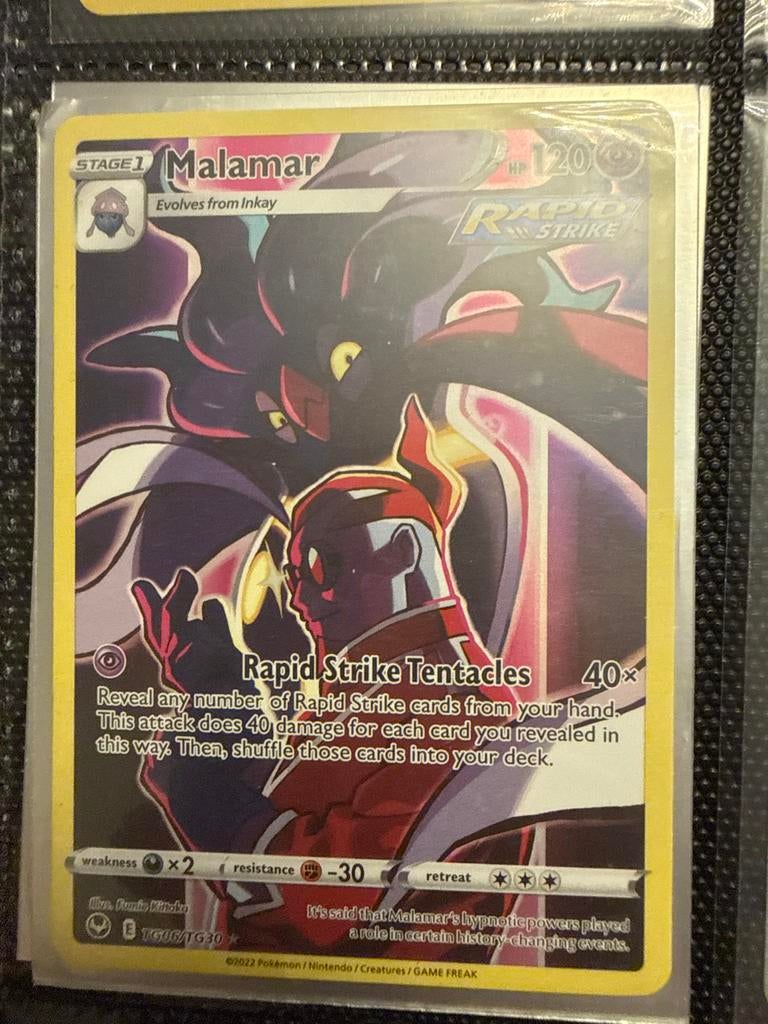 Pokémon Kaart Malamar TG06/TG30, Ophalen of Verzenden, Gebruikt, Losse kaart