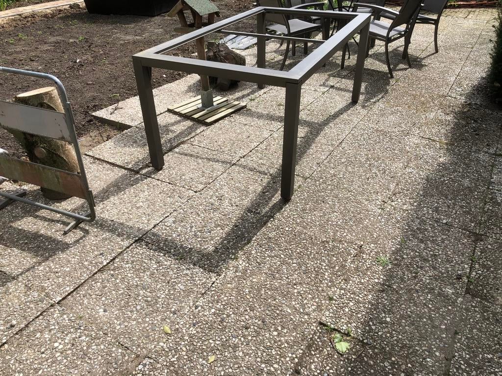 Grindtegels 50*50, circa 40 m2., Tuin en Terras, Tegels en Klinkers, Ophalen, Zo goed als nieuw, Beton, Terrastegels