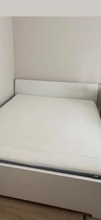 IKEA Askvoll bed 147x200 cm met lattenbodems, Huis en Inrichting, Gebruikt, Tweepersoons, Hout, 140 cm