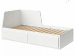 IKEA FLEKKE bedbank met 2 lades - wit - 80x200, Huis en Inrichting, Slaapkamer | Bedden, Ophalen, Wit, Tweepersoons, Zo goed als nieuw