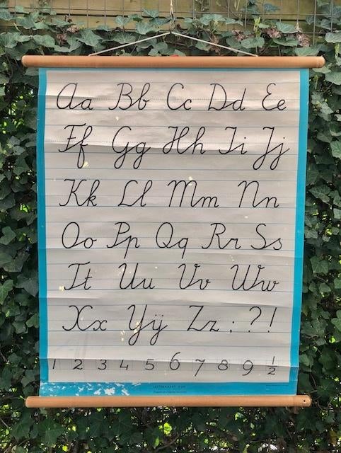 Vintage Letterkaart II LH, Antiek en Kunst, Antiek | Schoolplaten, Ophalen of Verzenden, Overige thema's