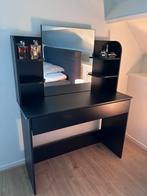 Kaptafel met lade en opbergplanken zwart, Ophalen, Gebruikt, 100 tot 150 cm, 100 tot 150 cm