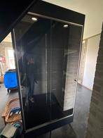 Vitrinekast met glazen deuren en platen, Huis en Inrichting, Ophalen, Gebruikt, 50 tot 100 cm, Glas