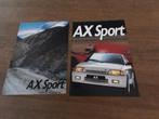 Folders Citroën AX Sport, AX GT, Ophalen of Verzenden, Zo goed als nieuw, Citroën