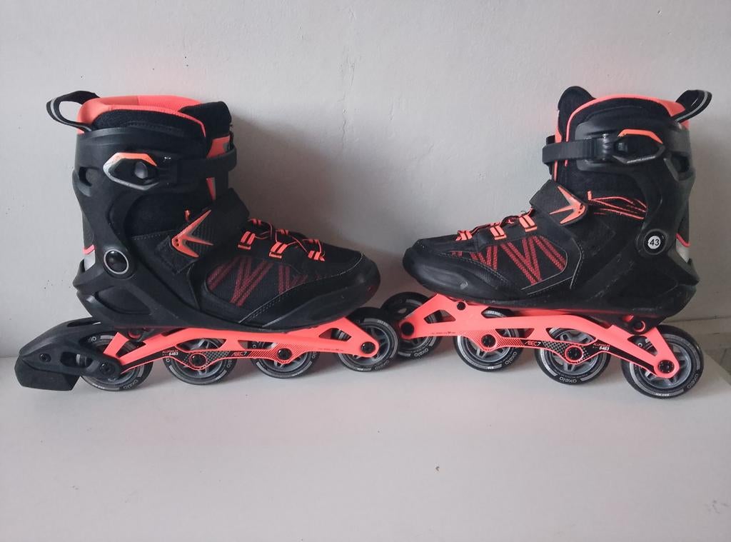 Inline skates Oxelo zwart/oranje, Sport en Fitness, Skeelers, Ophalen, Zo goed als nieuw
