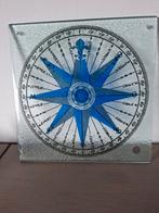 Glasplaat met windroos, Antiek en Kunst, Ophalen of Verzenden
