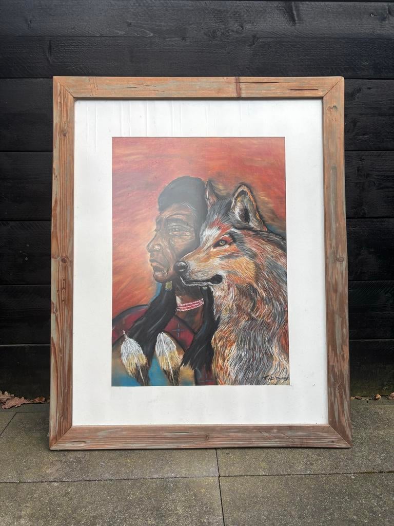 Fotolijst hout 80x100 cm, Audio, Tv en Foto, Fotografie | Fotolijsten, Ophalen