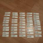 Flitskaarten sommen, keer sommen, plussommen, + x, tafels, Ophalen of Verzenden