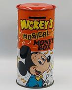 Te koop: Vintage Mickey's Musical Money Box Spaarpot Disney, Verzamelen, Spaarpotten, Ophalen of Verzenden, Gebruikt, Metaal of Blik