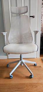 Ikea bureaustoel / gamestoel - Wit met blauwe accenten, Ophalen, Gebruikt, Wit, Gaming bureaustoel